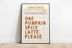 Autumn Ticket Print Set of 3, Fall Guest check poster, Pumpkin spice fall decor, Trendy Autumn Poster, Cozy Fall Decor, DIGITAL DOWNLOAD