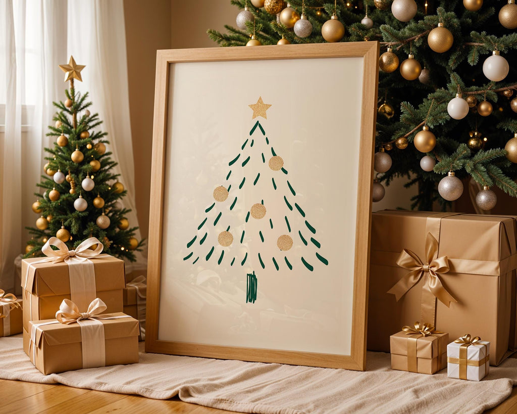 Set of 3 Christmas Prints, Modern Christmas Wall Art, Guest Check Print, Holiday Decor, Typography Art, Christmas Tree Print, DIGITAL