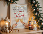 Set of 3 Christmas Prints, Modern Christmas Wall Art, Guest Check Print, Holiday Decor, Typography Art, Christmas Tree Print, DIGITAL