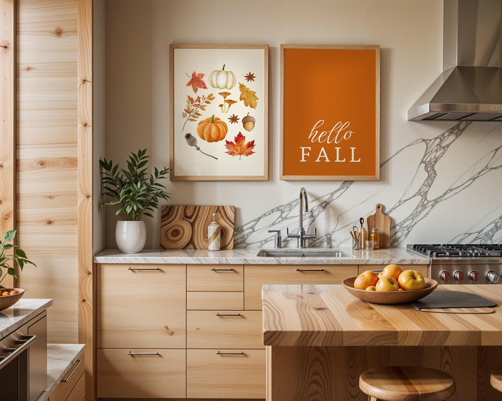 Autumn Wall Art Bundle Set of 12, Fall Prints, Pumpkin Spice Latte Decor, Cozy Ghost Halloween Posters, Autumn Market DIGITAL DOWNLOAD
