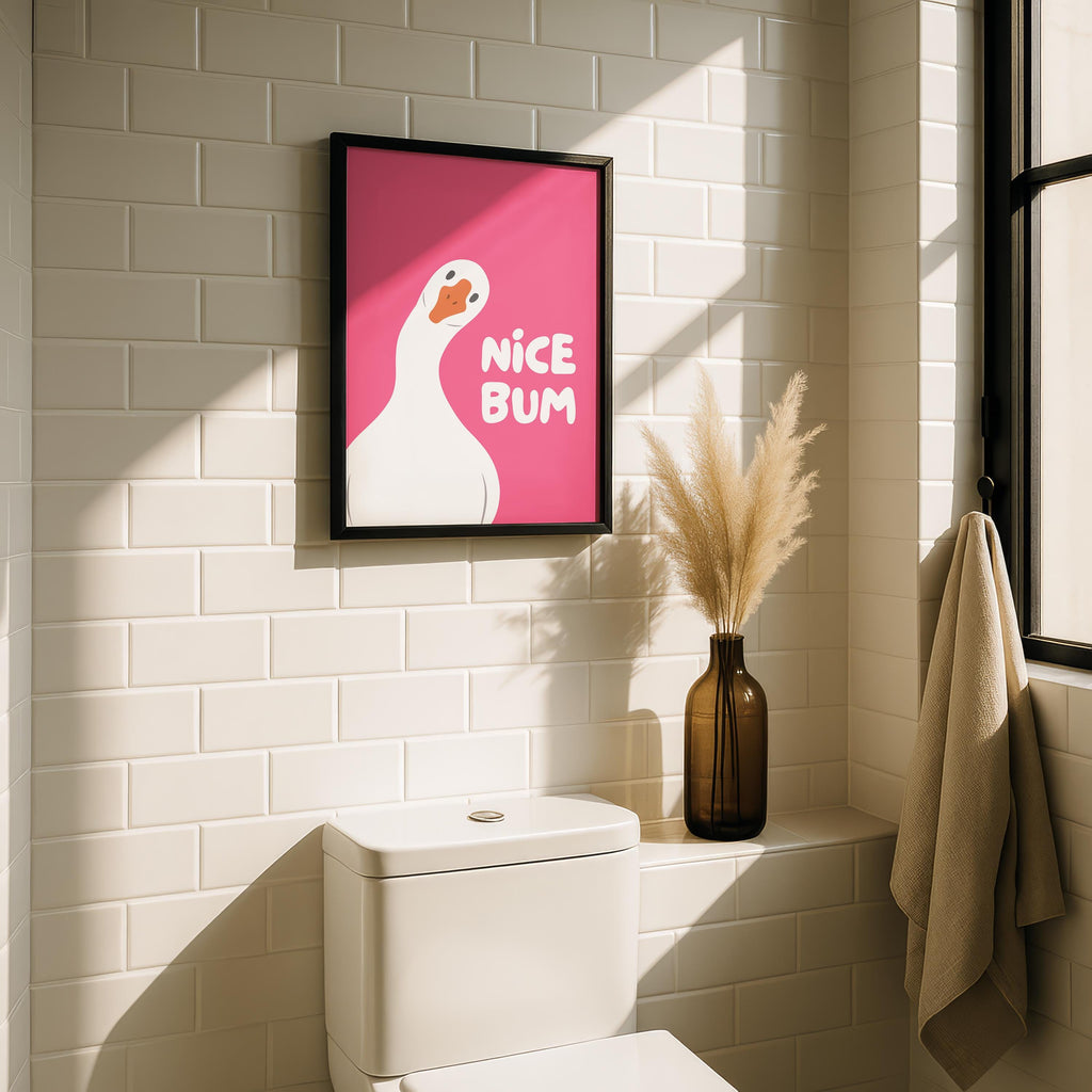 Funny Bathroom Wall Art Set of 6, Pink Restroom Prints, Quirky Toilet Posters, Cute Bathroom Decor, Playful Shower Karaoke Printable Bundle