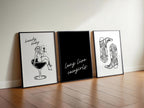 Western Cowgirl Wall Art Set of 3 Prints, Howdy Baby Cocktail Boots Quote Poster, Rustic Bachelorette Party Decor, DIGITAL DOWNLOAD