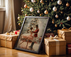 Nutcracker Ballet Christmas Wall Art, Ballerina and Soldier Dance Print, Festive Holiday Home Decor, Elegant Xmas Poster for Living Room