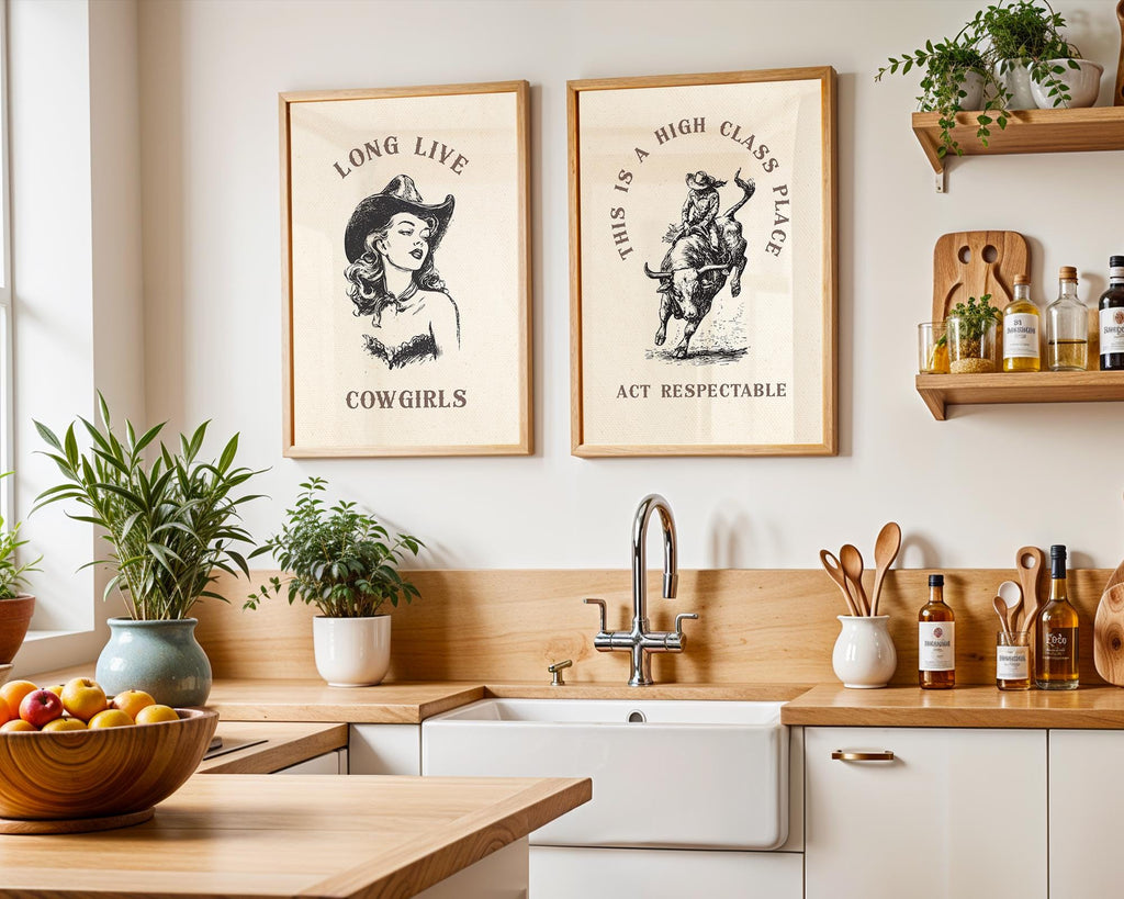 Western Wall Art Set of 12 Prints, Cowboy Cowgirl Rodeo Posters, Rustic Farmhouse Decor, Vintage Western Boho Country Gift, DIGITAL DOWNLOAD
