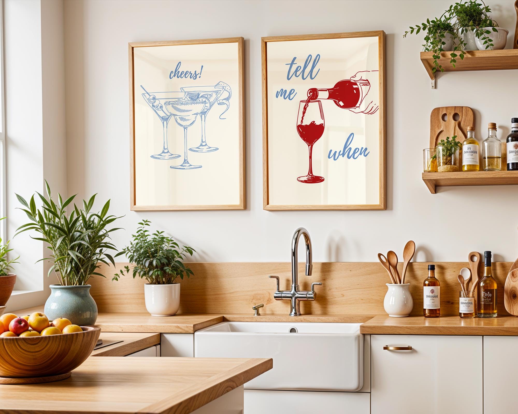 Blue Bar Cart Wall Art Set Of 3 Trendy Bar Cart Decor Tequila Print Give It Your Best Shot Tell me when Print Modern Bar Cart Print DIGITAL