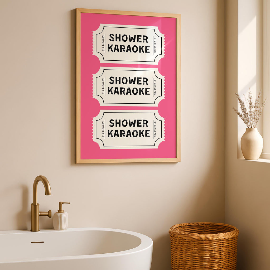 Funny Pink Bathroom Set of 3 Prints Ticket Bathroom Wall Art Trendy Bathroom Prints Sweet Cheeks Poster Bathroom Wall Art Nice Bum DIGITAL
