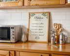 Kitchen Rules Sign, Funny Kitchen Wall Art, Farmhouse Kitchen Quote Print, Rustic Cooking Poster, Modern Kitchen Wall Decor DIGITAL DOWNLOAD