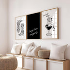 Western Cowgirl Wall Art Set of 3 Prints, Howdy Baby Cocktail Boots Quote Poster, Rustic Bachelorette Party Decor, DIGITAL DOWNLOAD