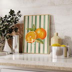 Orange Wall Decor, Orange Fruit Poster, Modern Farmhouse Kitchen Print, Trendy Food Art, Retro Kitchen Art, Fruit Wall Decor, DIGITAL PRINT