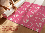 Fa La La Christmas Wall Art, Pink Holiday Printable, Modern Xmas Typography Poster, Festive Holiday Decor, Cute Merry Christmas DIGITAL