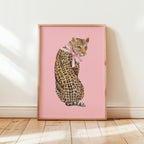Pink Cheetah Wall Art, Coquette Cheetah Print, Preppy Room Decor, Leopard Poster Print, Printable Wall Art, Trendy Wall Art Preppy Decor