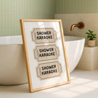 Funny Bathroom Wall Art Set of 6, Beige Retro Peach Sweet Cheeks Prints, Guest Check Quote Decor, Funny Goose Nice Bum Printable Art DIGITAL