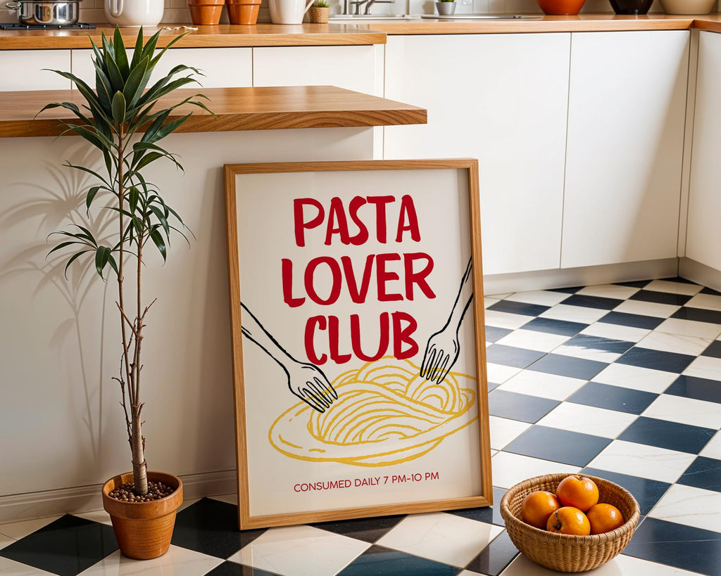 Italian Kitchen Wall Art Set of 6, Pasta Lover Prints, Wine Bar Decor, Buon Appetito Art, Happy Hour Posters, La Dolce Vita Kitchen Gallery