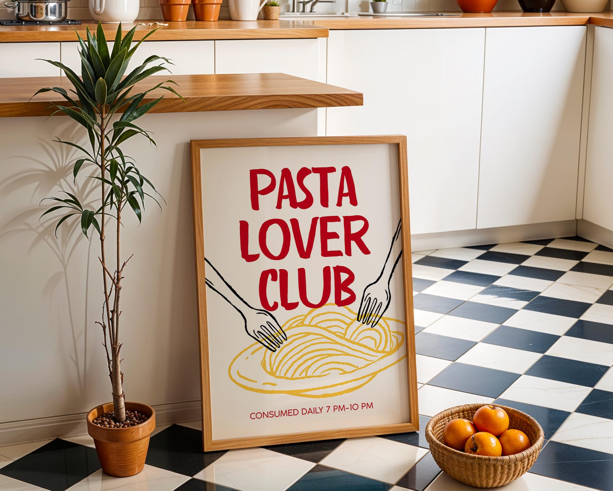 Italian Kitchen Wall Art Set of 6, Pasta Lover Prints, Wine Bar Decor, Buon Appetito Art, Happy Hour Posters, La Dolce Vita Kitchen Gallery