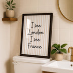 Funny Bathroom Wall Art Set of 6, Beige Retro Peach Sweet Cheeks Prints, Guest Check Quote Decor, Funny Goose Nice Bum Printable Art DIGITAL