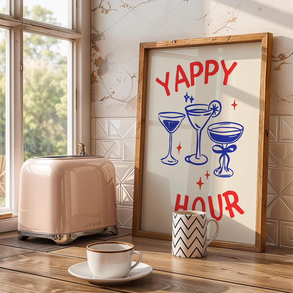 Kitchen Print Set, Food Wall Art Set of 3, Retro Happy Hour Digital Prints, Pasta Club Gallery Wall Set, Wine & Dine Trendy Wall Art