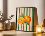 Retro Fruit Abstract Kitchen Art Print Set of 3 Gallery Minimalist Wall Art Orange Watermelon Pineapple Fruit Market Print Digital Download