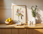 Howdy Baby Western Cowgirl Print, Retro Cocktail Art, Vintage Pin Up Wall Art, Western Bar Poster, Country Cowgirl Decor, Midcentury Kitchen