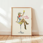 Howdy Baby Western Cowgirl Print, Retro Cocktail Art, Vintage Pin Up Wall Art, Western Bar Poster, Country Cowgirl Decor, Midcentury Kitchen