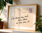 Vintage Postcard Art Print, Inspirational Quote Poster, Neutral Retro Printable Wall Decor, Aesthetic Typography Download