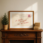 Vintage Postcard It Feels So Good To Be Home Print, Retro Handwritten Quote Poster, Neutral Wall Art, Cozy Home Decor, Printable DIGITAL