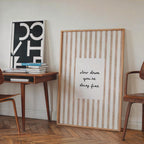 Slow Down You’re Doing Fine Print, Minimalist Quote Wall Art, Beige Striped Poster, Calm Home Decor, Neutral Typography Printable, DIGITAL