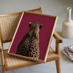 Leopard Gallery Wall Set of 3, Lucky Girl 8 Ball Art, Bold Red Fashion Decor, Preppy Chic Animal Prints, Trendy Printable Art