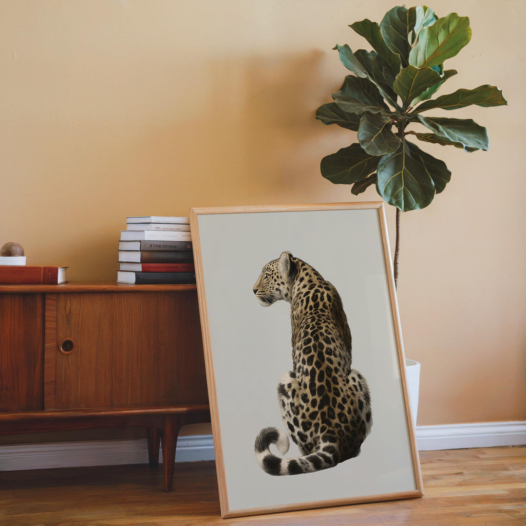 Neutral Beige Leopard Gallery Wall Set of 3, Lucky Girl 8 Ball Art, Minimal Chic Animal Prints, Preppy Aesthetic Printable Decor