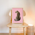 Pink Lucky Girl Gallery Wall Set of 3, Leopard Wall Art, Coquette Lips Print, 8 Ball Poster, Feminine Aesthetic Printable Decor