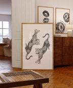 Black White Leopard Wall Art Set, Lucky Me 8 Ball Print, Fashion Lips Poster, Modern Chic Gallery Wall, Minimal Fashion Decor, Trendy Print