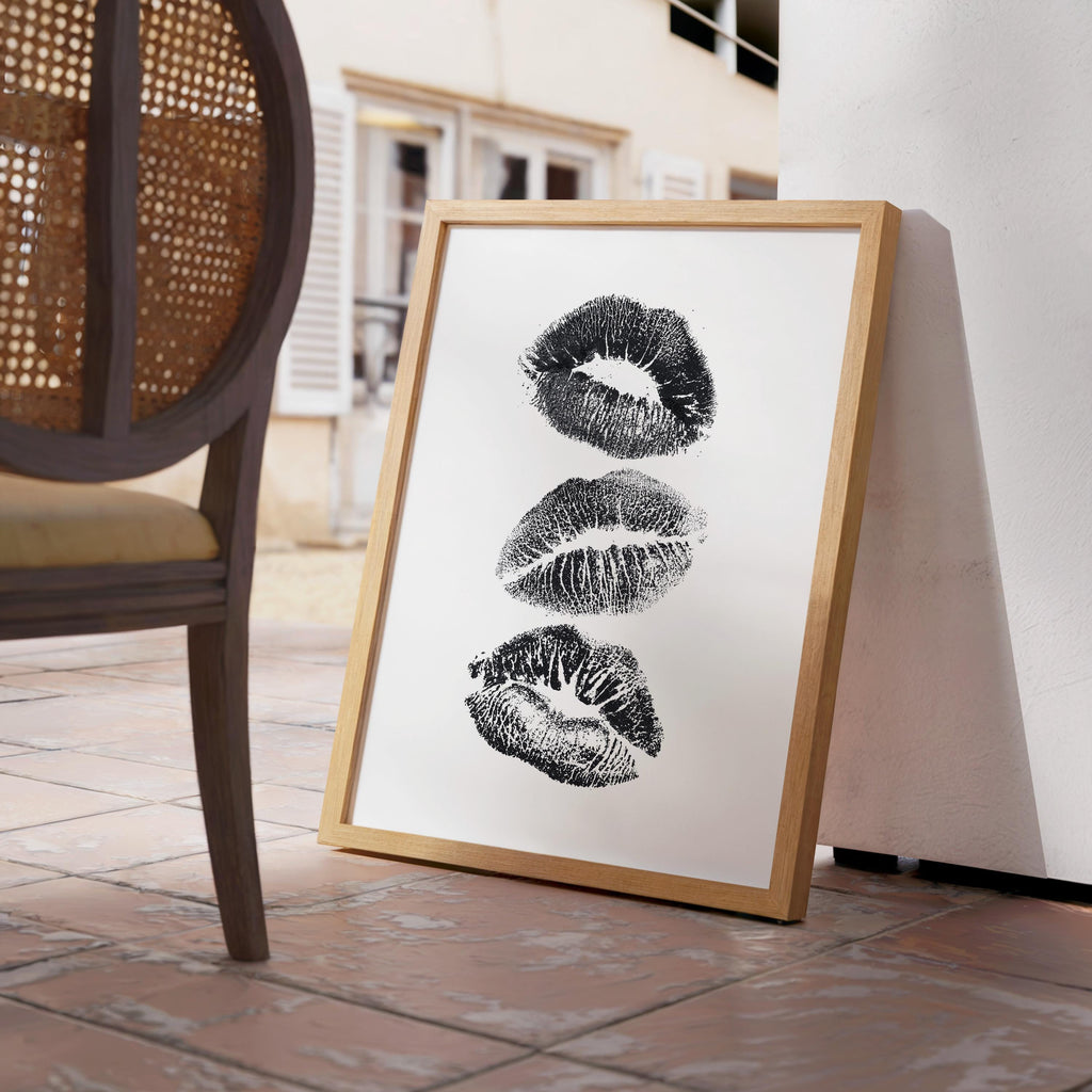 Black White Leopard Wall Art Set, Lucky Me 8 Ball Print, Fashion Lips Poster, Modern Chic Gallery Wall, Minimal Fashion Decor, Trendy Print