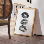Black White Leopard Wall Art Set, Lucky Me 8 Ball Print, Fashion Lips Poster, Modern Chic Gallery Wall, Minimal Fashion Decor, Trendy Print