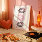 Pink Lucky Girl Wall Art Set, Leopard Fashion Prints, 8 Ball Poster, Martini Cocktail Art, High Heels Poster, Chic Gallery Wall Trendy Print