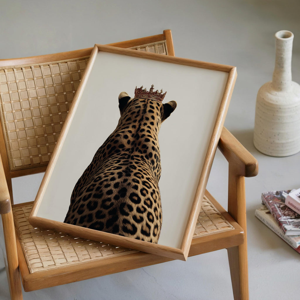 Neutral Beige Leopard Gallery Wall Set of 3, Lucky Girl 8 Ball Art, Minimal Chic Animal Prints, Preppy Aesthetic Printable Decor