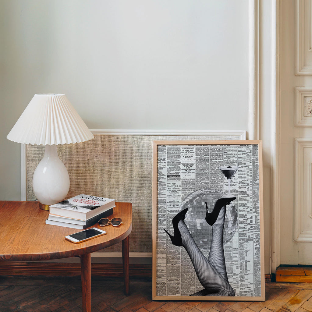 Fashion Gallery Wall Set of 6, Leopard Wall Art, Lucky Girl 8 Ball Print, Black and White Editorial Decor, Trendy Printable Art