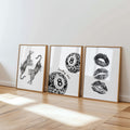 Black White Leopard Wall Art Set, Lucky Me 8 Ball Print, Fashion Lips Poster, Modern Chic Gallery Wall, Minimal Fashion Decor, Trendy Print