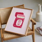 Perfect Match Pink Matchbox Art Print, Valentine Wall Art, Romantic Bar Cart Decor, Retro Love Poster, Girly Home Art, Trendy Print