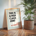 This Is a High Class Joint Wall Art, Funny Quote Poster, Bar Cart Wall Decor, Kitchen Typography Print, Modern Retro Wall Art, DIGITAL
