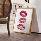Good Times Wall Art Set, Playing Card Quote Print, Ace of Spades Poster, Red Lips Art, Modern Bar Decor, Romantic Statement Prints