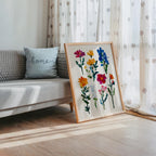 Spring Floral Wall Art Set of 3 Printable, Colorful Botanical Flower Prints, Modern Gallery Wall Decor, Aesthetic Home Art Living Room