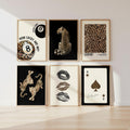 Leopard Wall Art Set of 6 Printable, Bold Animal Print Gallery Wall, Fashion Girl Decor, Modern Eclectic Statement Art, Trendy Print