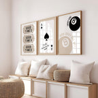 Lucky Girl Wall Art Set of 3 Printable, Good Times Typography Posters, Modern Minimal Quote Art, Chic Living Room Decor, Trendy Prints