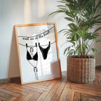 Meet Me at the Beach Wall Art, Black Line Art Bikini Print, Modern Bathroom Decor, Minimal Beach Poster, Trendy Apartment Printable