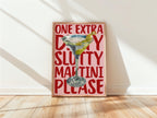 Martini Poster, Extra Dirty Please Martini Wall Art, Retro Cocktail Poster, Bar Cart Art Print, Modern Kitchen Print, Trendy Printable Art