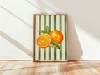 Orange Wall Decor, Orange Fruit Poster, Modern Farmhouse Kitchen Print, Trendy Food Art, Retro Kitchen Art, Fruit Wall Decor, DIGITAL PRINT