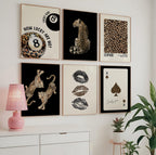 Leopard Wall Art Set of 6 Printable, Bold Animal Print Gallery Wall, Fashion Girl Decor, Modern Eclectic Statement Art, Trendy Print
