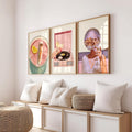 Retro Summer Gallery Wall Set, Disco Ball & Vinyl Poolside Art, Neutral Aesthetic Posters, Trendy Living Room Decor, Printable Art Bundle