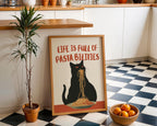 Life Is Full of Pasta-bilities Wall Art, Funny Cat Kitchen Print, Pasta Lover Gift, Italian Food Poster, Cute Cat Printable Digital Download