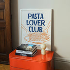 Pasta Lover Club Wall Art, Italian Kitchen Print, Pasta Typography Poster, Foodie Wall Decor, Kitchen Quote Printable, Digital Download