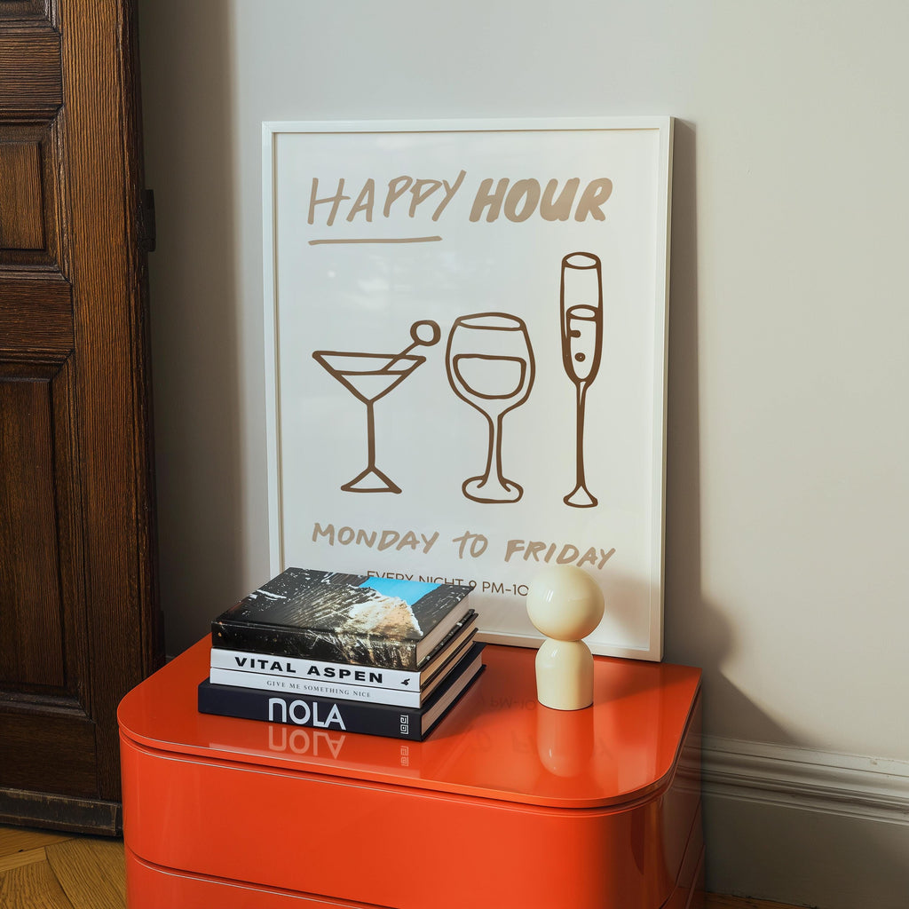 Kitchen Wall Art Set of 6, Cin Cin Wine Posters, Pasta Lover Club Art, Happy Hour Dining Decor, Neutral Kitchen Prints, Bar Cart Bundle
